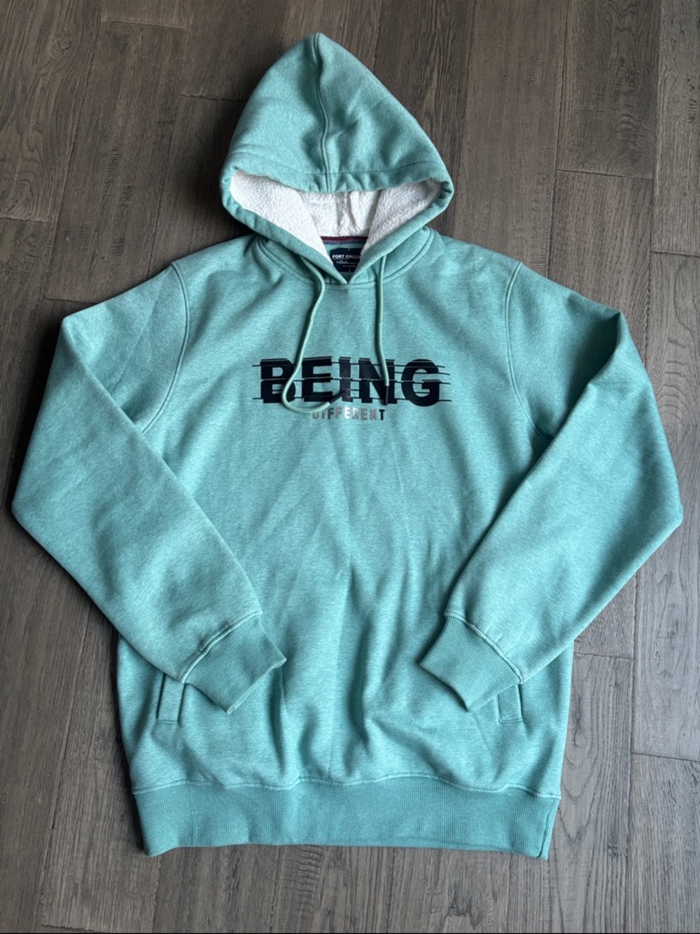 Fort Collin’s | Being Different Teal Hooded Cozy Sweatshirt Size XXL